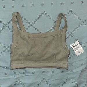 Cotton On Olive Green Ribbed Tank Top